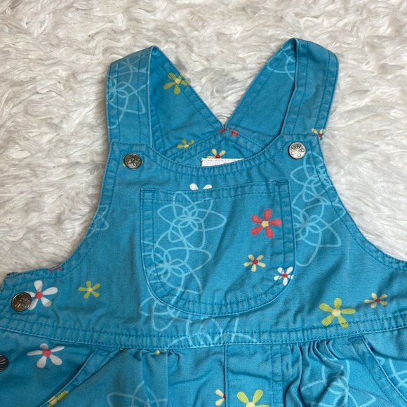 Carter’s 12-18 Months Blue Floral Snap Overalls - Picture 4 of 7